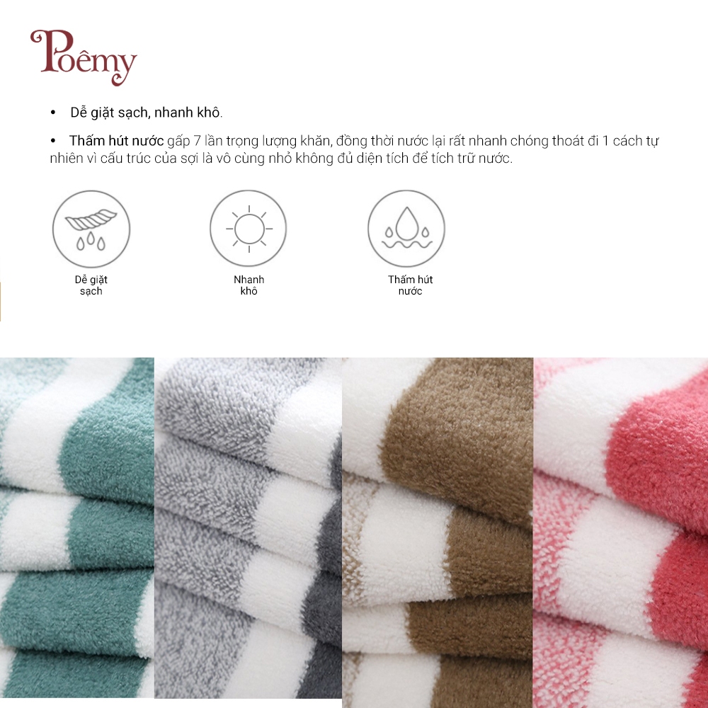 Ảnh Khăn tắm Poêmy ST KT(70x140cm) - Sọc to 4