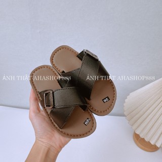 FORM CHUẨN Dép Lê Quai Chéo Phối Khóa Đế Siêu Nhẹ Cho Bé Trai K231