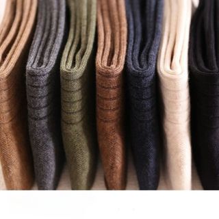 Tất nam nữ cổ cao chất cotton kẻ sọc co dãn  thấm hút tốt hạn chế mùi chống hôi chân DEVARI T44