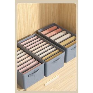 Hộp vải đựng quần áo chia ngăn túi đựng quần áo chia 6,7,9 ngăn đựng quần áo các loại 4 mùa