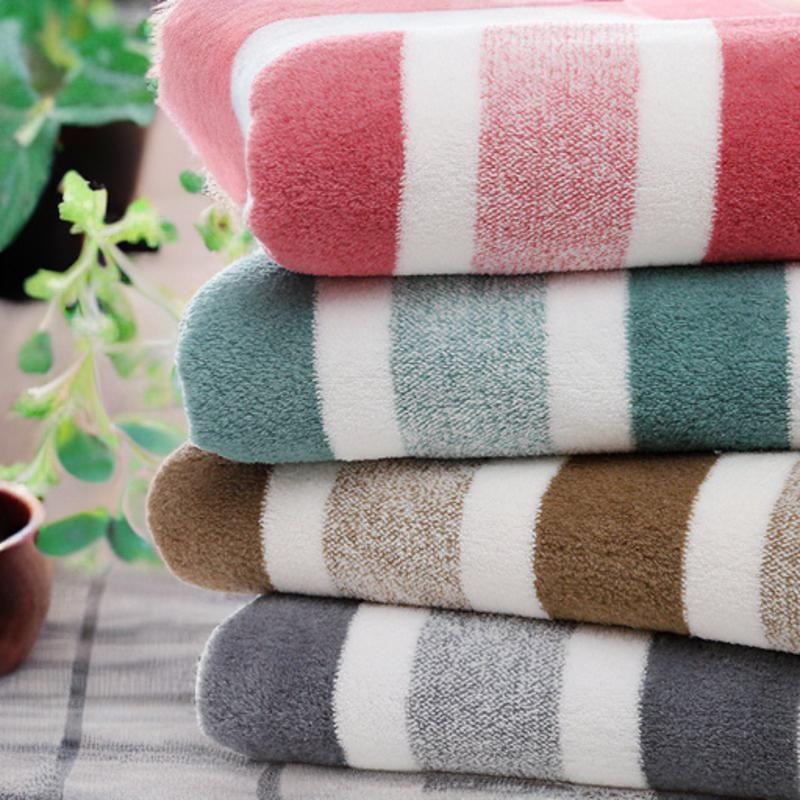 Ảnh Khăn tắm lau tóc Poêmy ST KT(35x75cm) - Sọc to 2