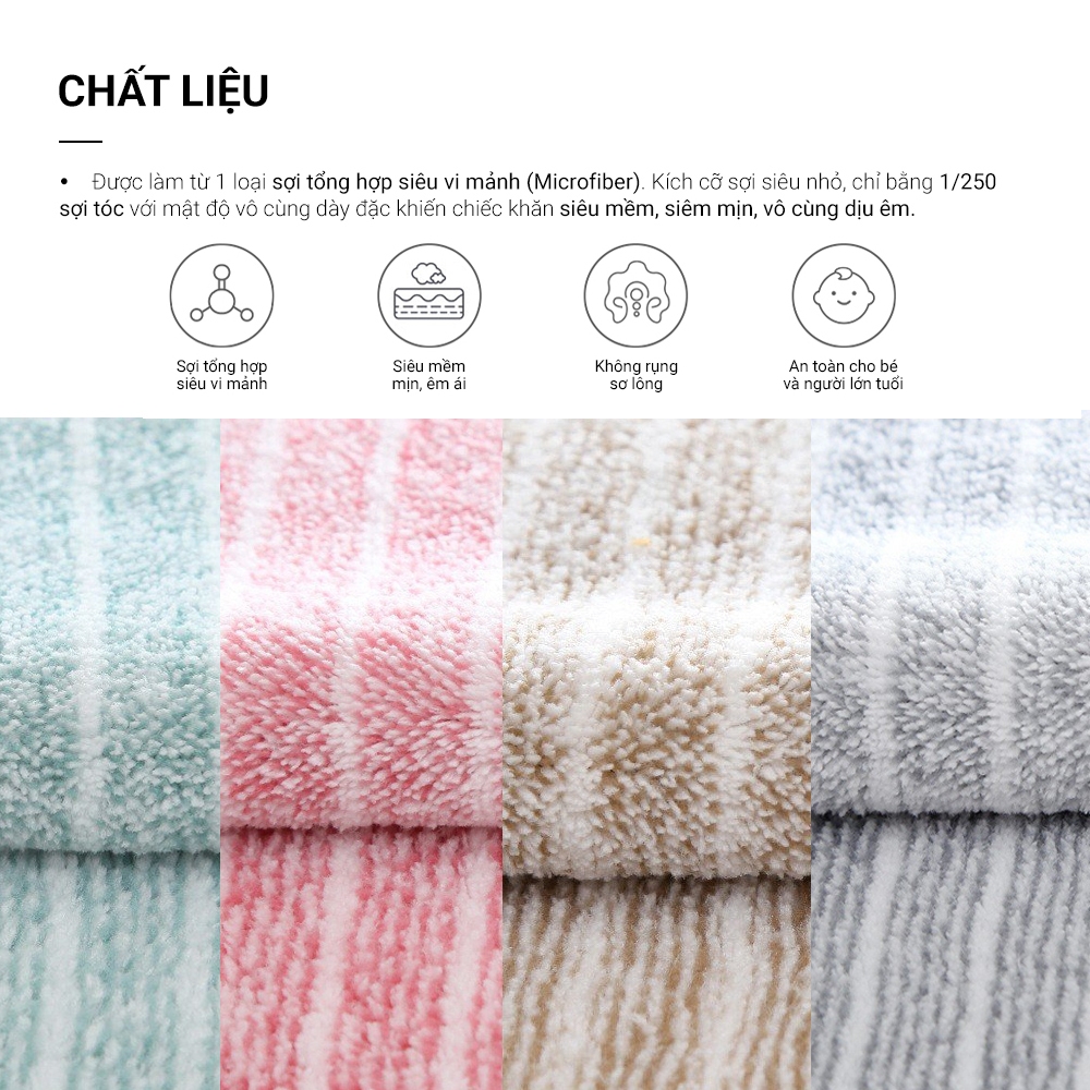 Ảnh Khăn tắm Poêmy ST KT(70x140cm) - Sọc nhỏ 4