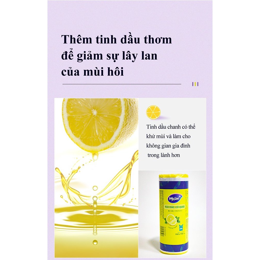 Ảnh MyJae Túi Rác Có Quai, Tự Phân Hủy, Dạng Cuộn 2 Size 10L 25L 3