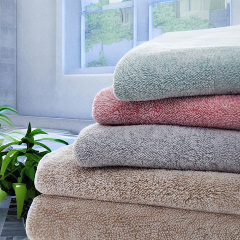 Ảnh Khăn tắm Poêmy ST KT(70x140cm) - Trơn không sọc 2