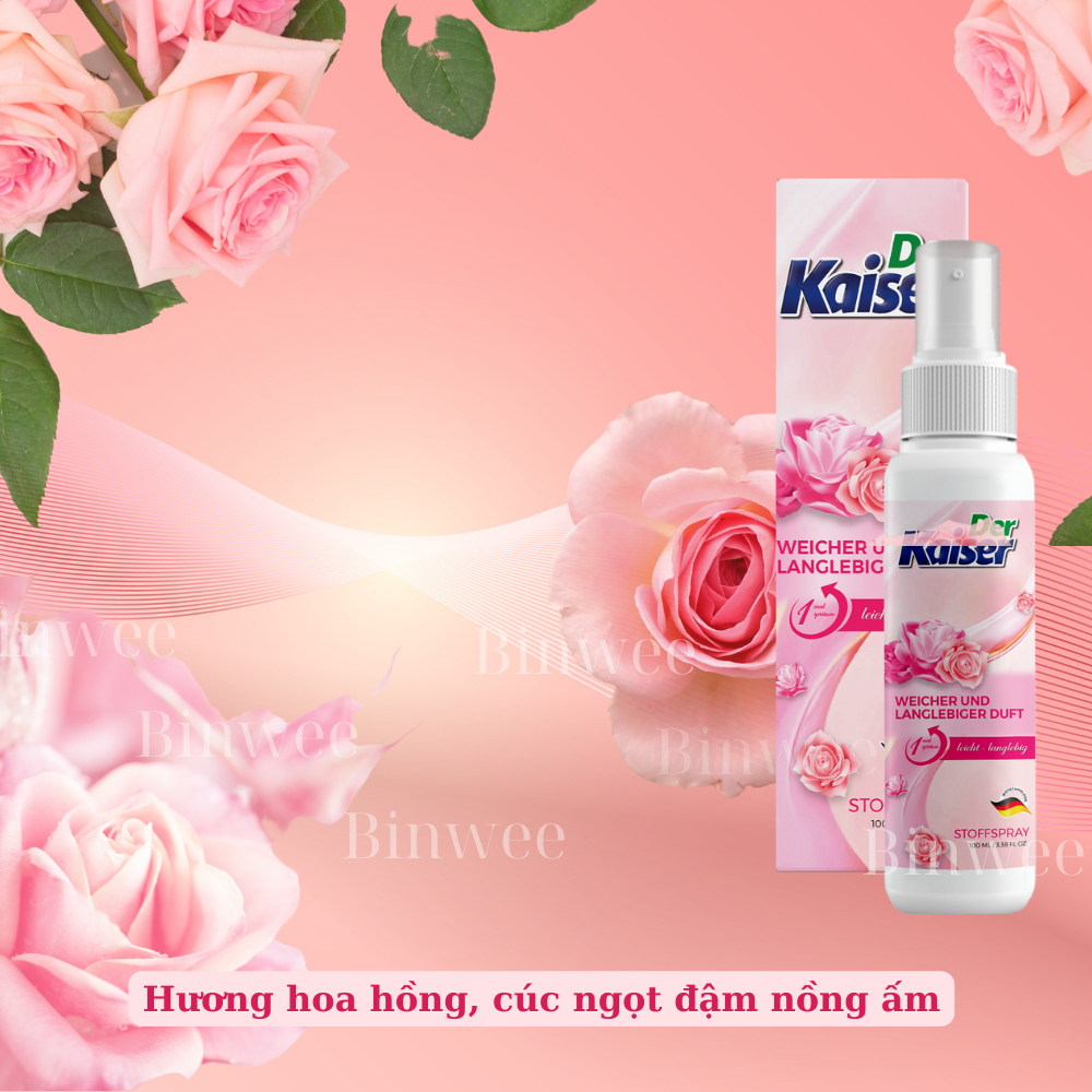 Xả vải khô xịt thơm quần áo Der Kaiser 100ml Công nghệ Đức hương nước hoa