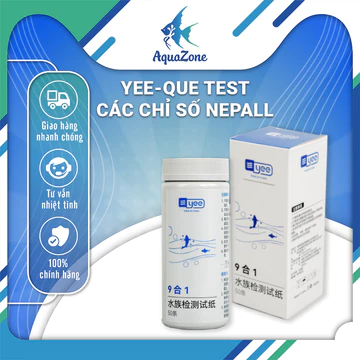 Bộ test nước bể cá YEE 9 trong 1, test ph nước bể cá chuẩn xác (Hộp 50 Que)