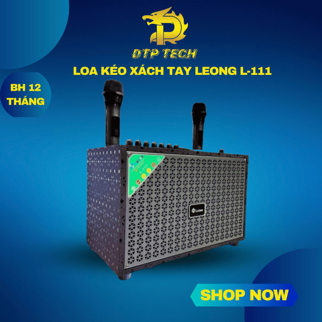 Loa Kéo Xách Tay LEONG L-111 Tặng Kèm Mic Hát Karaoke Di Động ...