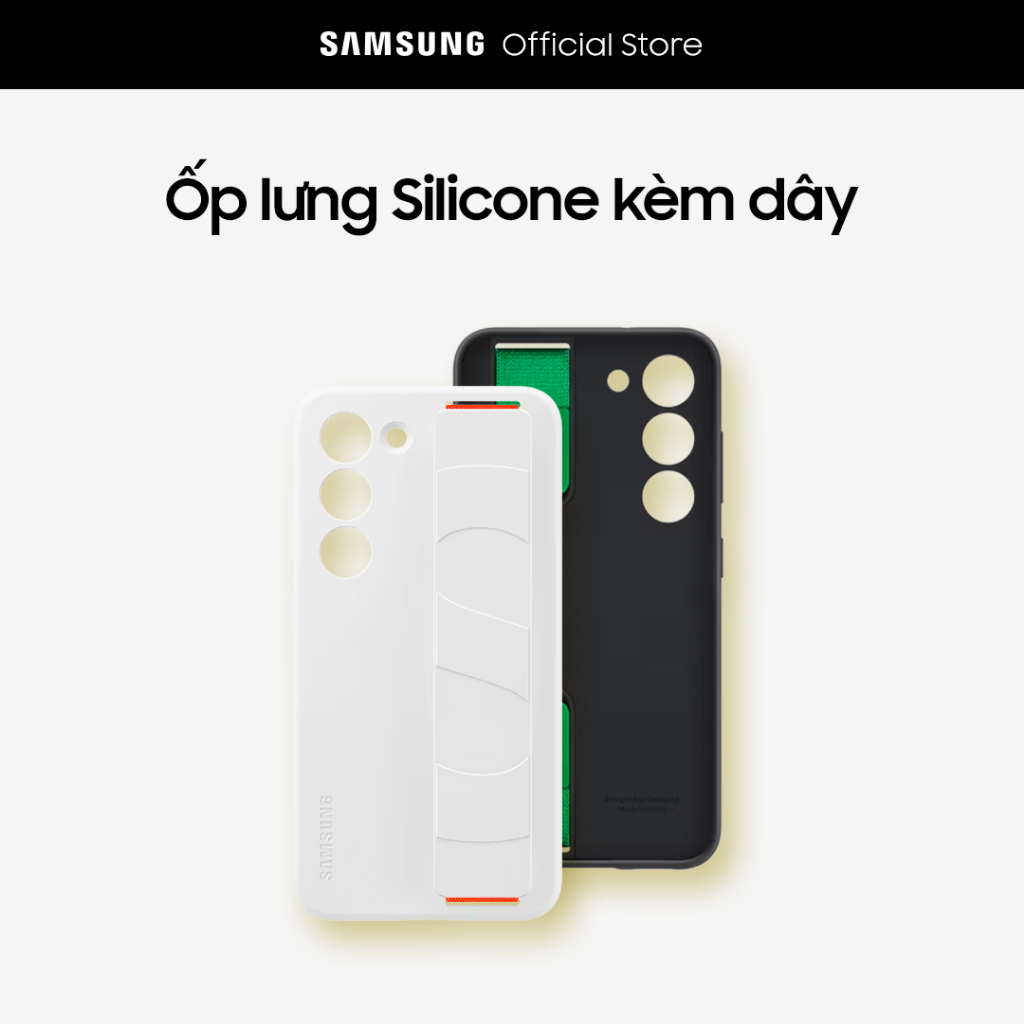 [Mã ELBSMG04 giảm 8% đơn 500K] Ốp lưng Silicone kèm dây Samsung Galaxy S23