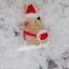 Móc khoá chuột lang nước (capybara) giáng sinh bằng len handmade làm quà tặng trang trí đáng yêu ( ảnh thật shop chụp)
