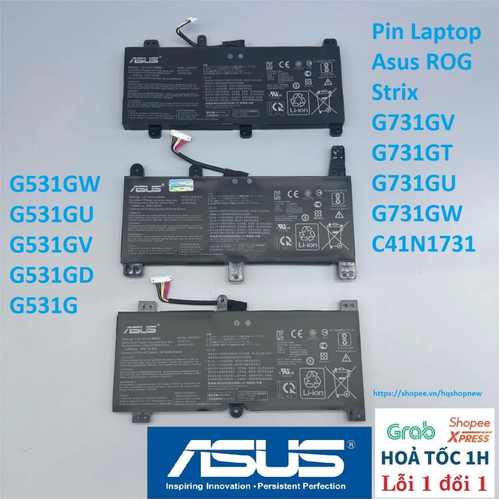 ⚡️ Pin Laptop Asus ROG Strix G531GW G531GU G531GV G531GD G531G G731G ...