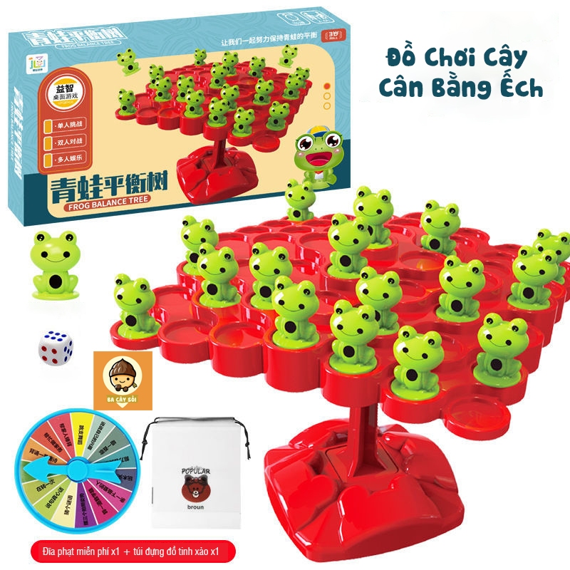 Đồ chơi xếp hình cây cân bằng hình chú ếch dễ thương cho trẻ em