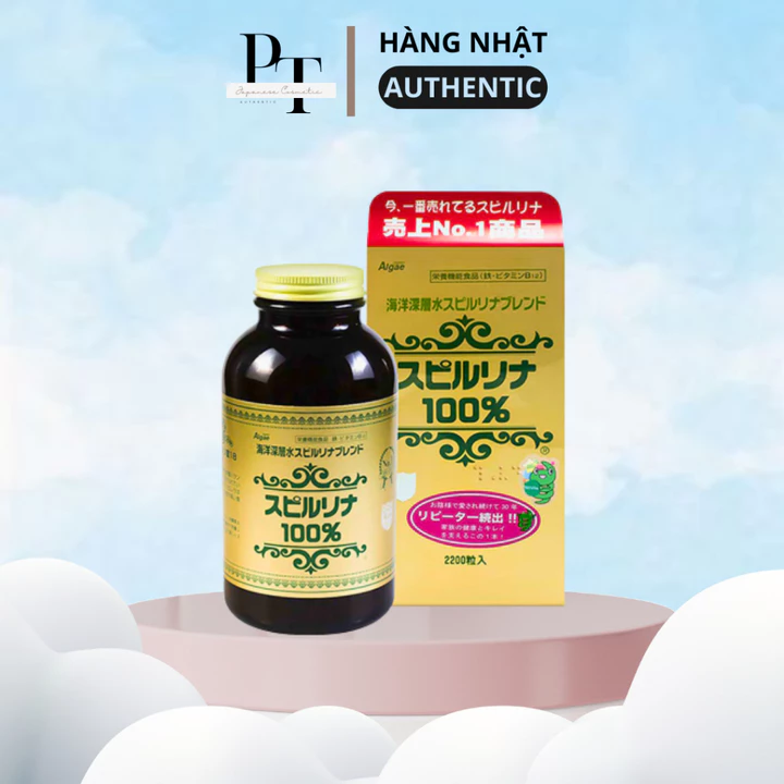 Tảo xoắn tem đỏ SPIRULINA 2200 Viên Nhật Bản - Viên tảo xoắn SPIRULINA