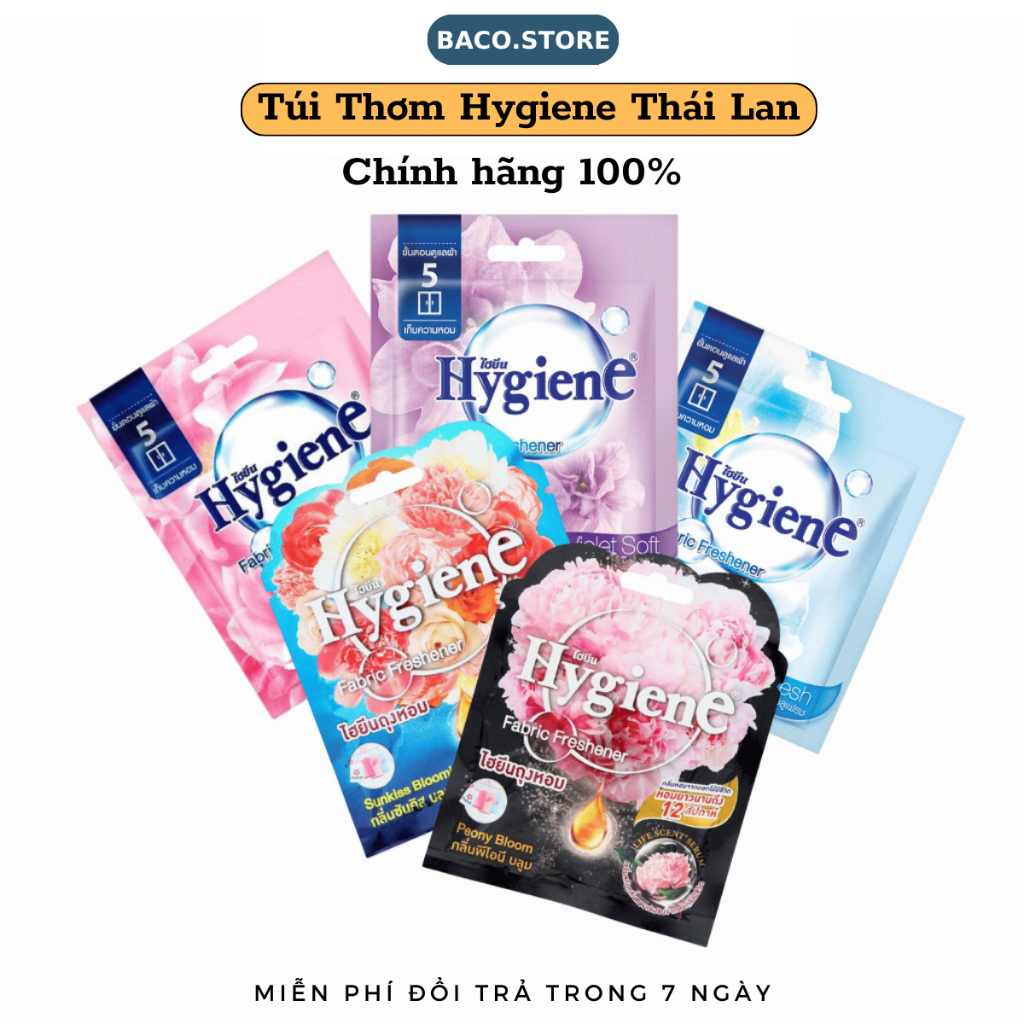 Túi thơm Hygiene Thái Lan hương nước hoa treo phòng để tủ quần áo giảm mùi hôi