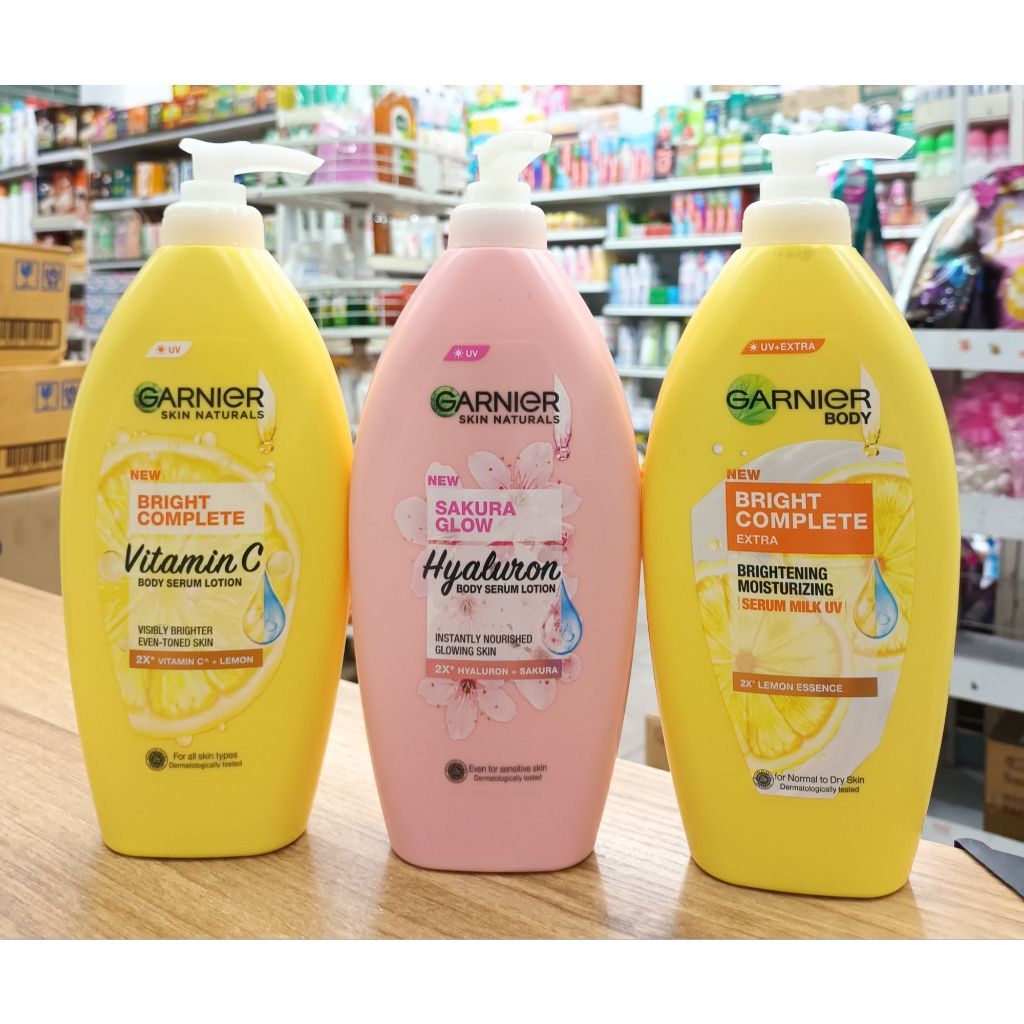 Sữa dưỡng thể toàn thân Garnier Bright Complete Body Lotion 400ml Trắng hồng - Thái Lan