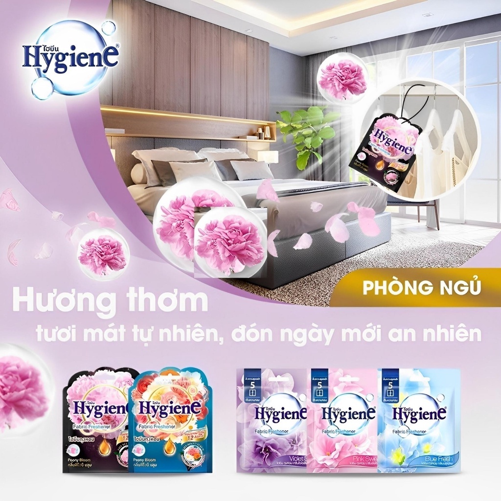 Túi thơm Hygiene Thái Lan hương nước hoa treo phòng để tủ quần áo giảm mùi hôi