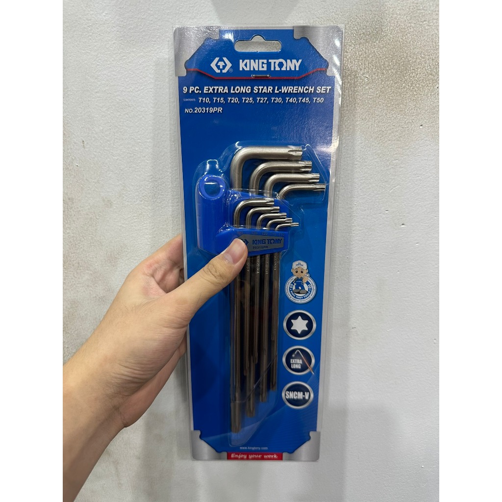 (CHÍNH HÃNG) Bộ lục giác bi, lục giác bông (hoa thị) có tem chính hãng Kingtony 9 cây cao cấp