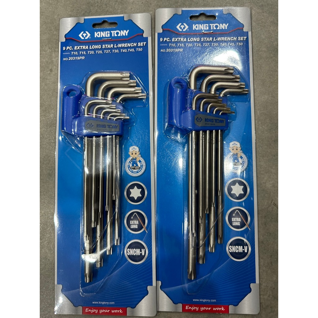 (CHÍNH HÃNG) Bộ lục giác bi, lục giác bông (hoa thị) có tem chính hãng Kingtony 9 cây cao cấp