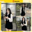Set 3 Món Kèm Tag Nơ Áo Gile Nhung Lượn Sóng Kèm Sơmi Lụa + Chân Váy Cạp Cao Có Ảnh Thật Kèm Video