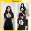 Áo sơ mi ngắn dáng Peplum chất tuyết mưa phối cổ ren tiểu Hàng thiết kế phong cách tiểu thư