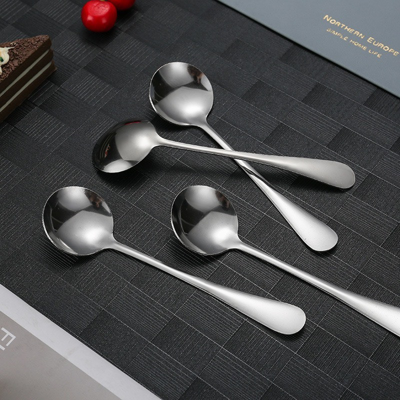 Muỗng Inox đầu tròn - Thìa inox loại dày cao cấp M02 | Shopee Việt Nam