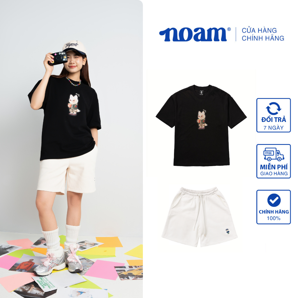 Set đồ Unisex Form rộng NOAM Nafox Naive 100% Cotton và Quần short Original Fox