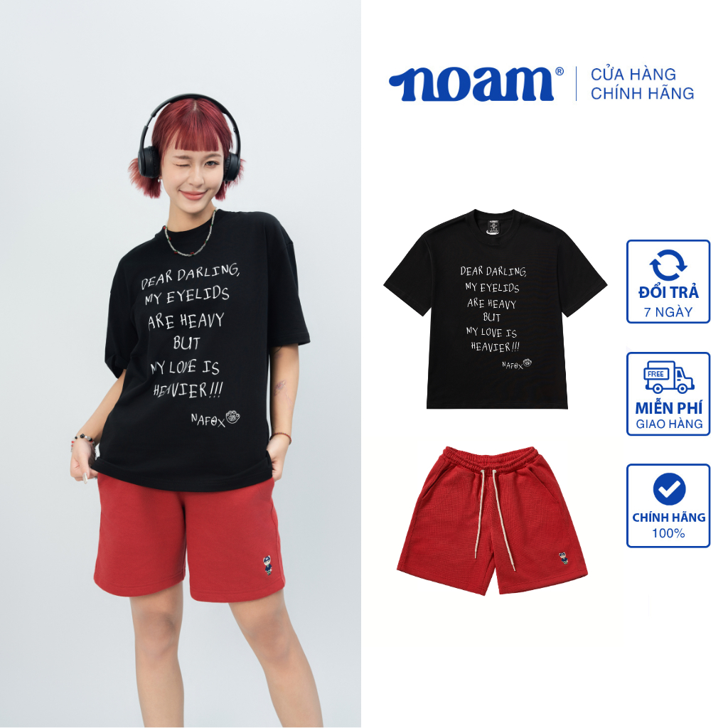 Set đồ Unisex Form rộng NOAM Dear Darling 100% Cotton và Quần short Original Fox