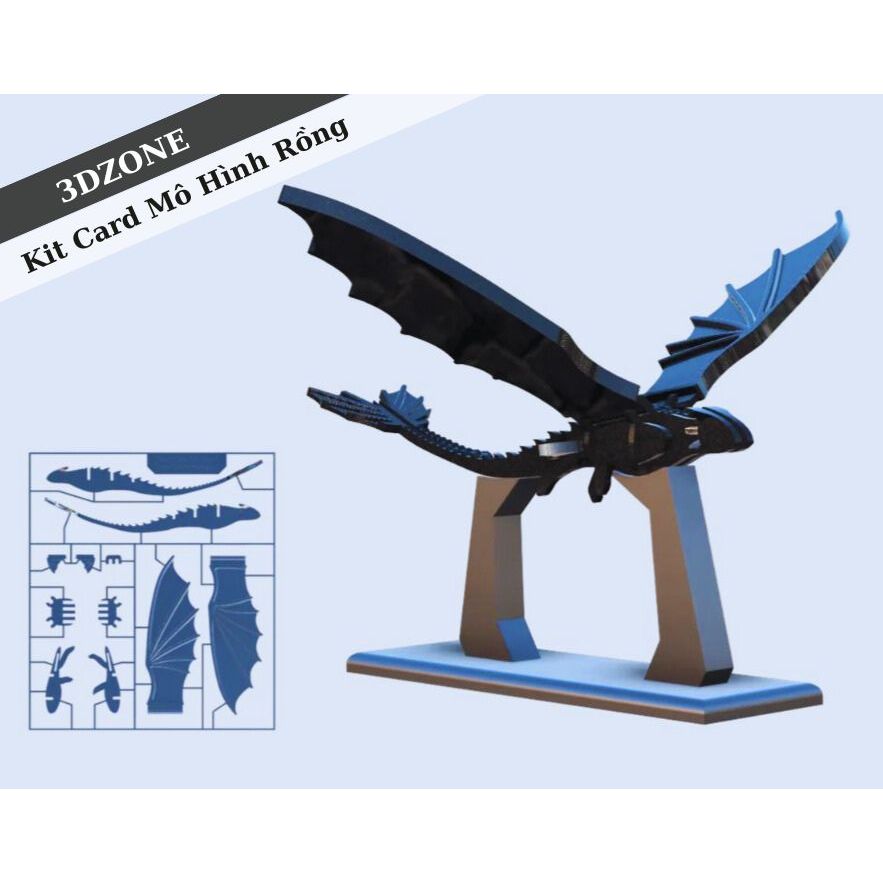 Kit Card Lắp Ráp Mô Hình Toothless Dragon | Shopee Việt Nam