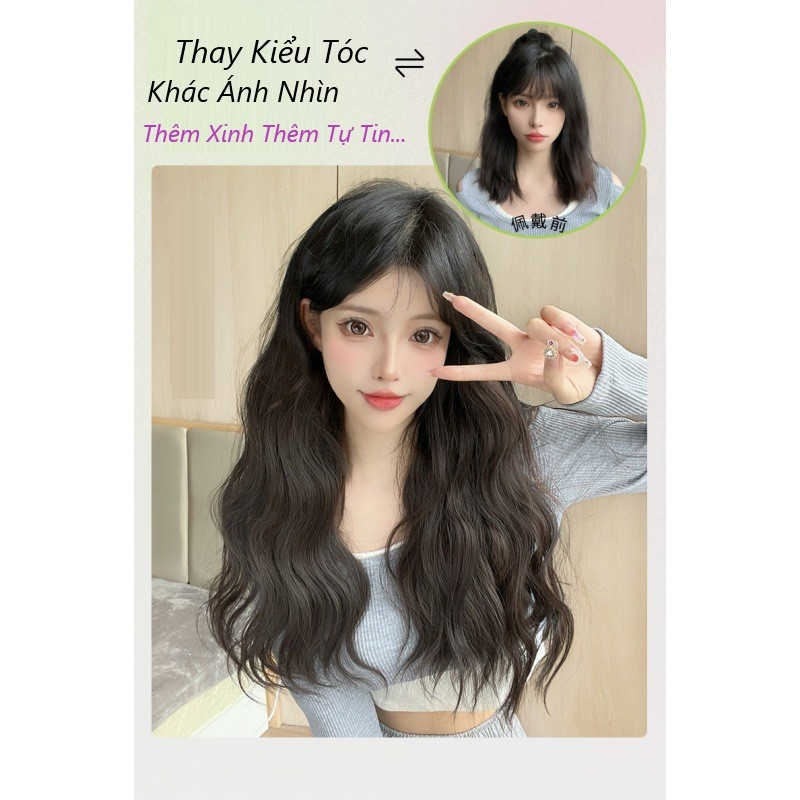 Tóc Giả Tóc Kẹp Phím IAN Sét 3 Dải Kẹp Xoăn Sóng Nước Phong Cách Hàn Quốc siêu HOT