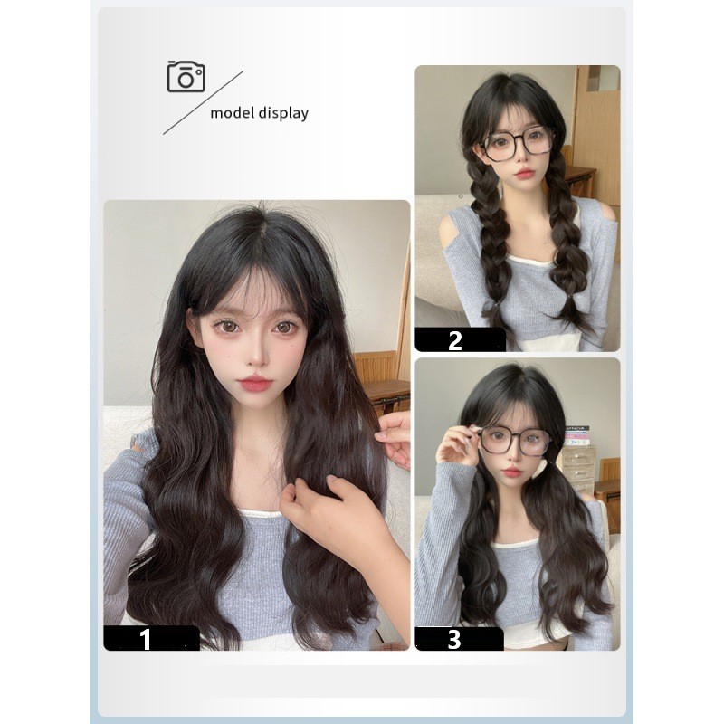 Tóc Giả Tóc Kẹp Phím IAN Sét 3 Dải Kẹp Xoăn Sóng Nước Phong Cách Hàn Quốc siêu HOT