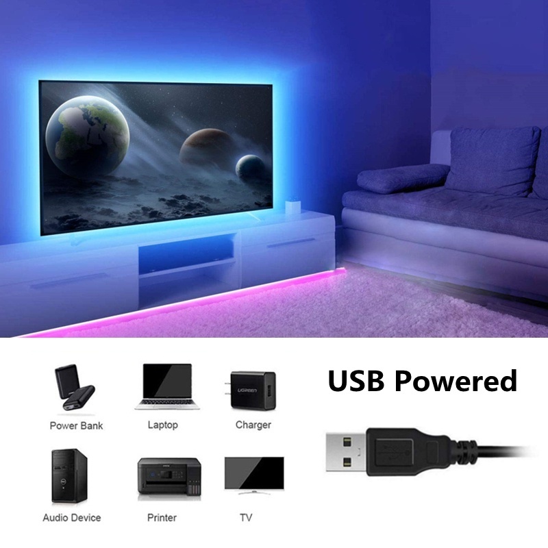 Đèn Led Dán Viền Tivi,Bàn Máy Tính Dài 5m/5V Điều Khiển APP 16 Triệu ...