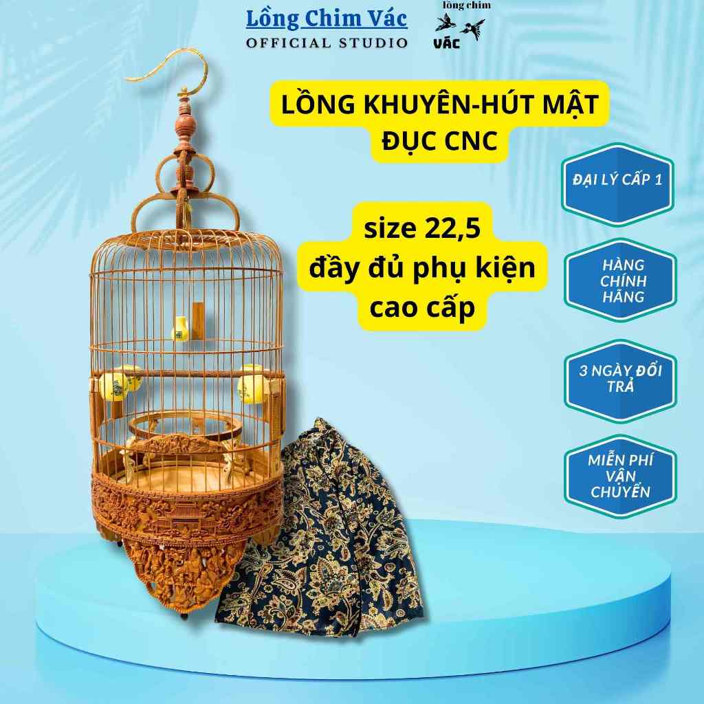 LỒNG CHIM KHUYÊN, LỒNG CHIM HÚT MẬT ĐỤC CNC 360 ĐẦY ĐỦ PHỤ KIỆN CAO CẤP ...