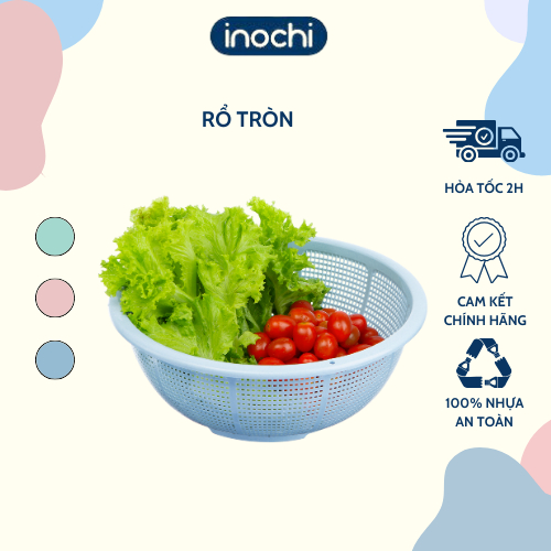 Rổ tròn đa năng không giòn gãy, chịu nhiệt độ cao inochi. GIAO MÀU NGẪU NHIÊN
