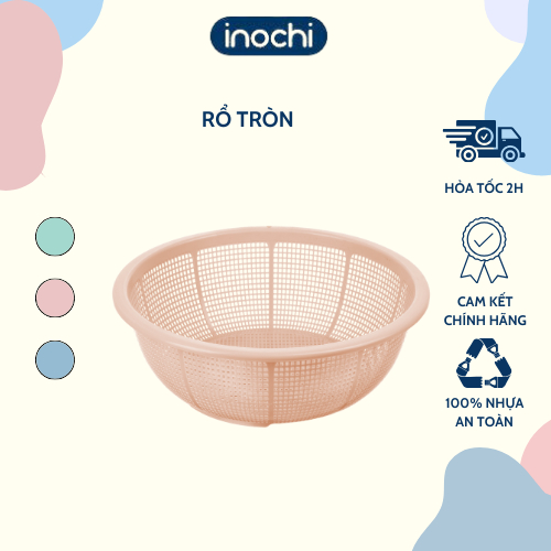 Rổ tròn đa năng không giòn gãy, chịu nhiệt độ cao inochi. GIAO MÀU NGẪU NHIÊN