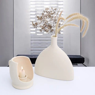 Bình gốm trang trí, lọ hoa decor, bằng gốm cao cấp hiện đại phong cách Bắc Âu