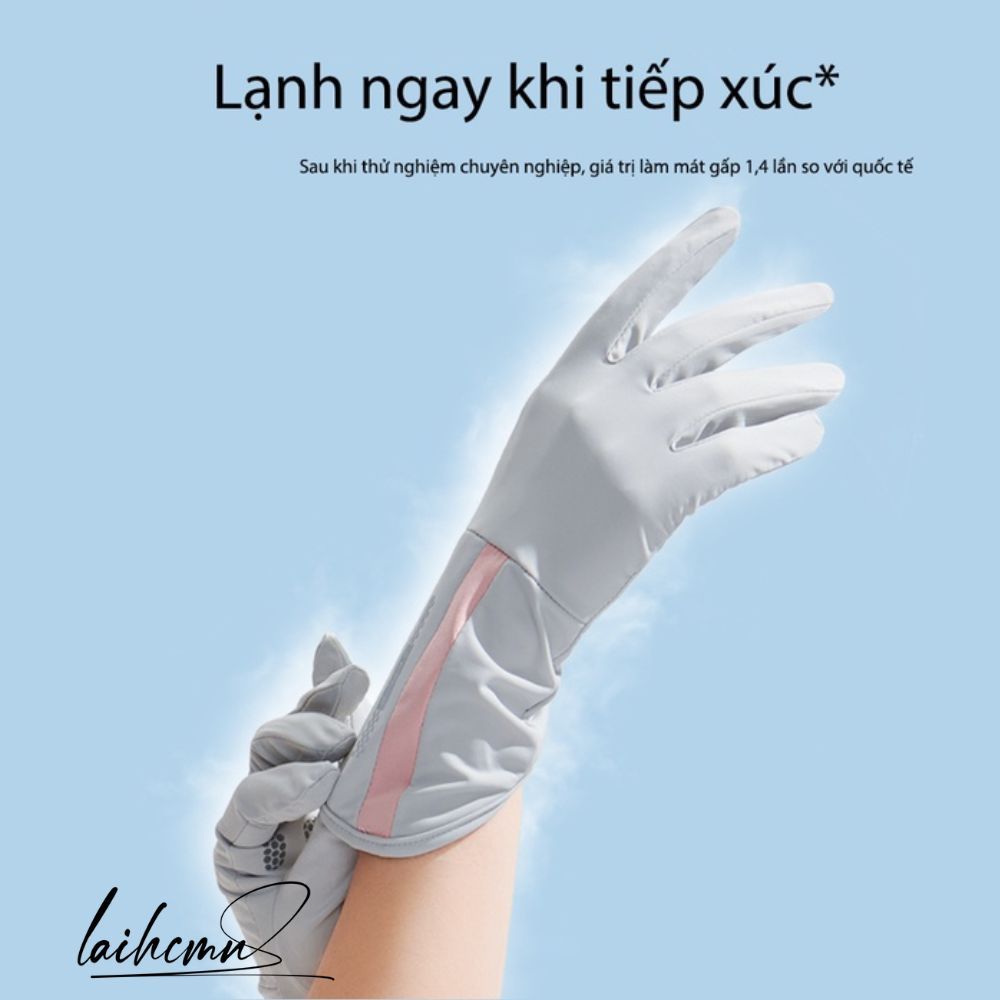 Găng Tay Chống Nắng UPF50+ Chống Tia UVA UVB Mỏng Nhẹ Thun Lạnh Thoáng Khí Chống Trượt Lái Xe manhdoan ntt95