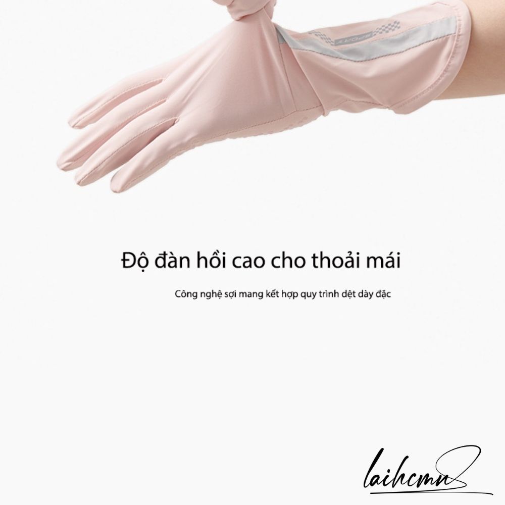 Găng Tay Chống Nắng UPF50+ Chống Tia UVA UVB Mỏng Nhẹ Thun Lạnh Thoáng Khí Chống Trượt Lái Xe manhdoan ntt95