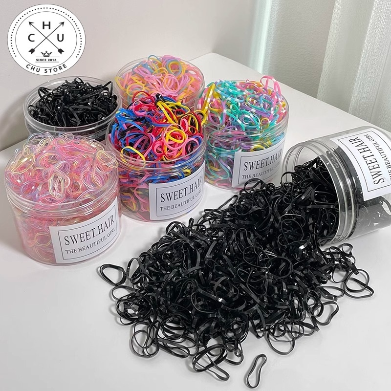 AHIER Clear Elastic Hair Bands 2000PCS Small Hair Elastics Mini Rubber Hair  Ties Disposable Elastic Hair Holder 2mm in Width and 30mm in Length