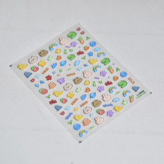 Sticker nail- sticker hoạt hình 5D mã M