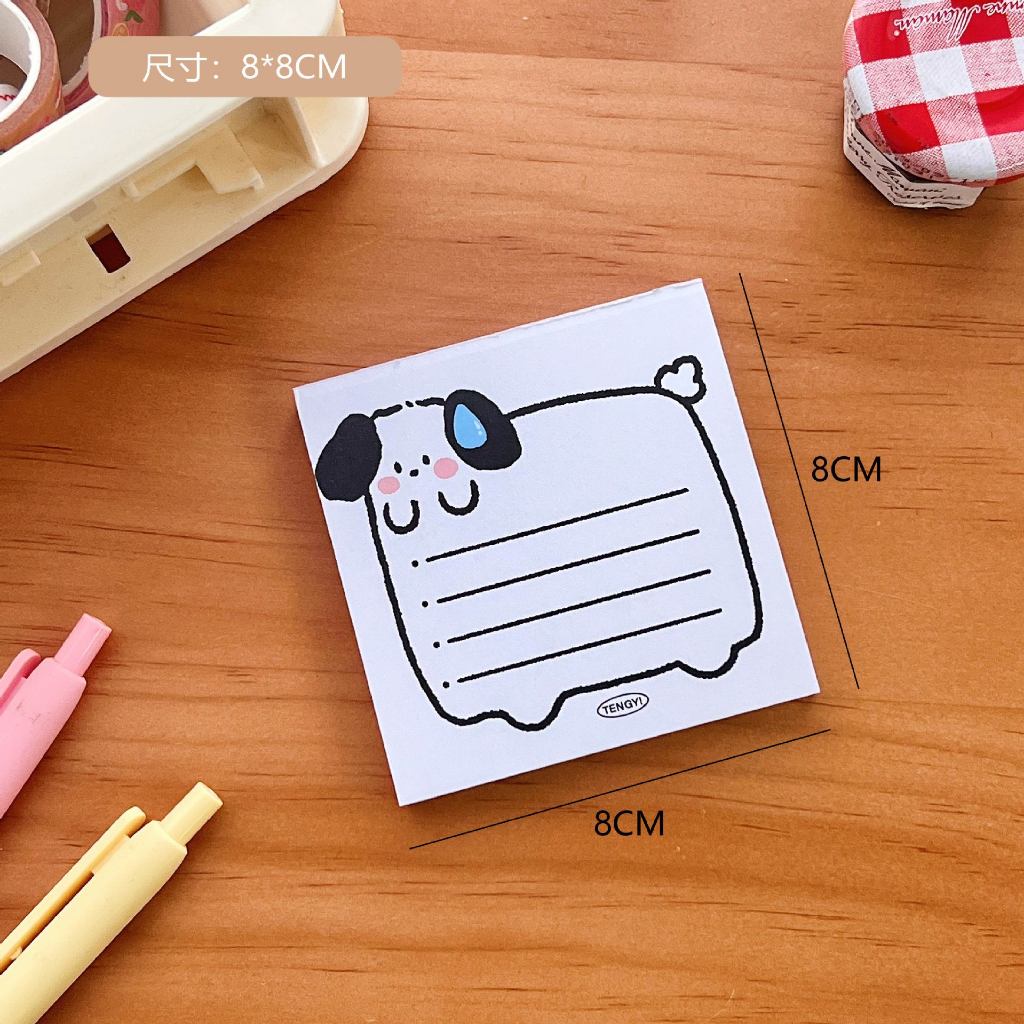 Set 80 tờ giấy ghi chú note vuông Pkbeoshop có sẵn keo dán giấy nhớ dán ...