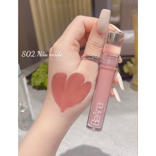Son môi màu nâu tây, nude tây, nâu nude, nâu lạnh  makup tone tây Beana cao cấp S02 siêu lì, mềm mịn, lâu trôi