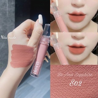 Son môi màu nâu tây, nude tây, nâu nude, nâu lạnh  makup tone tây Beana cao cấp S02 siêu lì, mềm mịn, lâu trôi