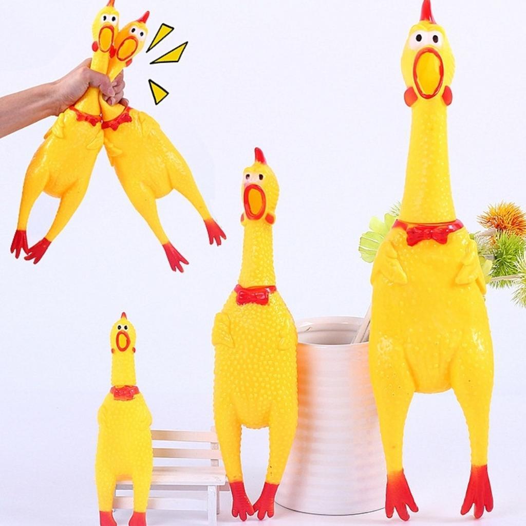Gà La Hét Đồ chơi Gà Bóp Kêu A Lử đủ size To bé vừa - Binbibo