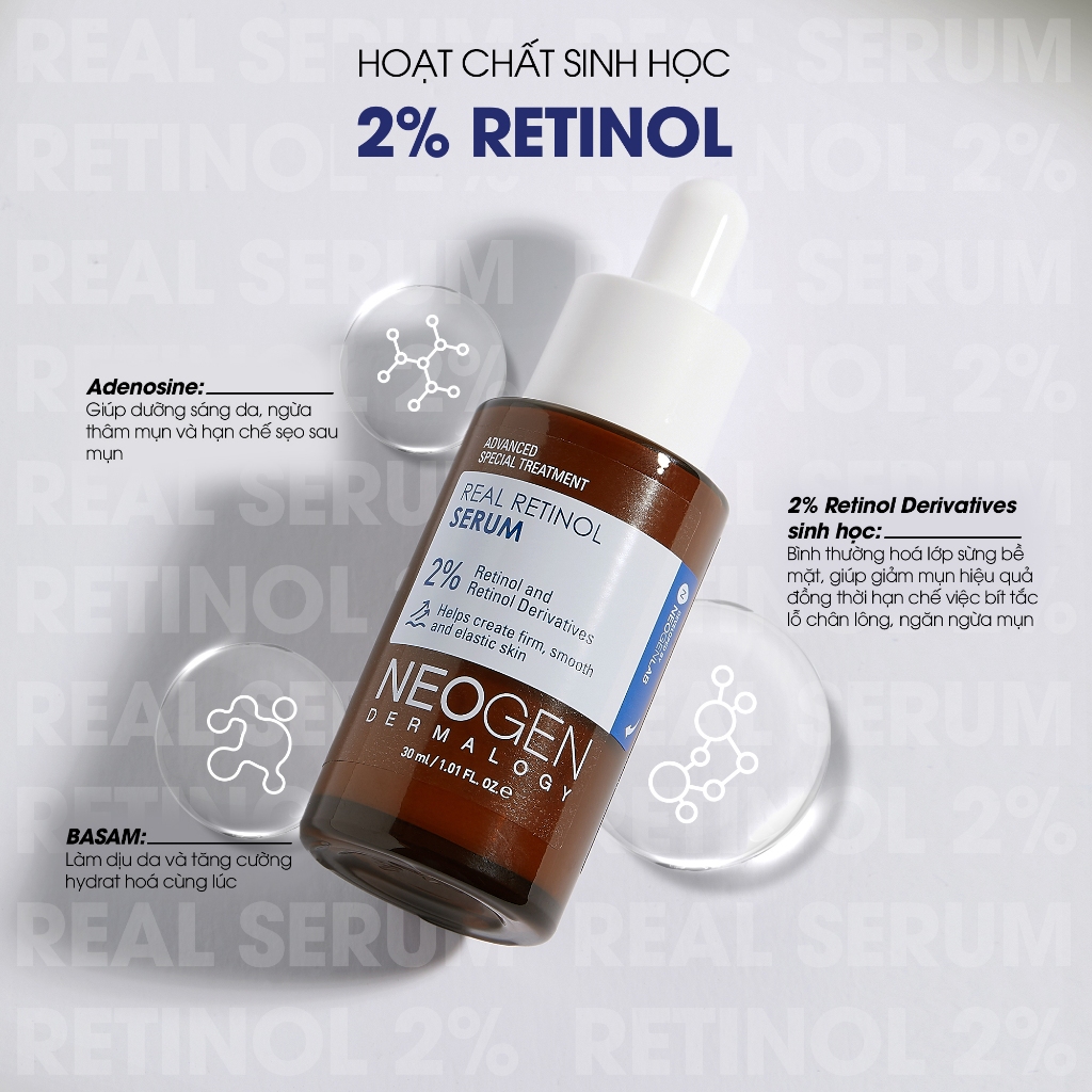 Ảnh Serum Retinol 2% Hoạt Chất Sinh Học Tự Phục Hồi Neogen Dermalogy Real Retinol Serum 30ml 4