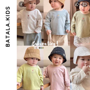 Áo thun cotton co giãn 4 chiều bé trai bé gái Batala Kids, áo phông hoạ tiết CÂY NẤM đáng yêu dễ thương CAYNAM