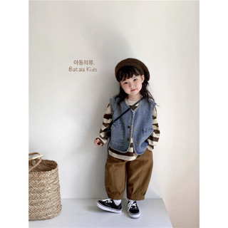 Áo gile jean bé trai và bé gái Batala kids, áo gile bò trẻ em dễ phối đồ, rộng rãi thoải mái cho bé từ 9-24kg