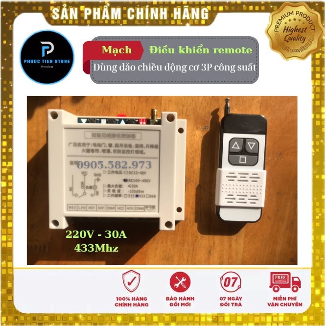 Mạch điều khiển đảo chiều motor (DC, AC )/ (1 pha, 3 pha) bằng remote ...