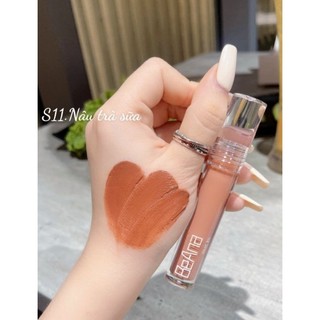 Son lì lâu trôi màu nâu tây, nâu trà sữa sang chảnh, son beana S11 làm tôn da, sáng da, chất son vellvet hàn mịn lì