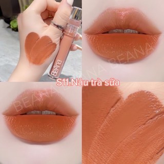 Son lì lâu trôi màu nâu tây, nâu trà sữa sang chảnh, son beana S11 làm tôn da, sáng da, chất son vellvet hàn mịn lì