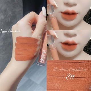 Son lì lâu trôi màu nâu tây, nâu trà sữa sang chảnh, son beana S11 làm tôn da, sáng da, chất son vellvet hàn mịn lì