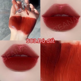 Son lì lâu trôi màu đỏ đất, son Beana S03 siêu hót, tôn da, trắng răng hợp da ngăm và da trắng